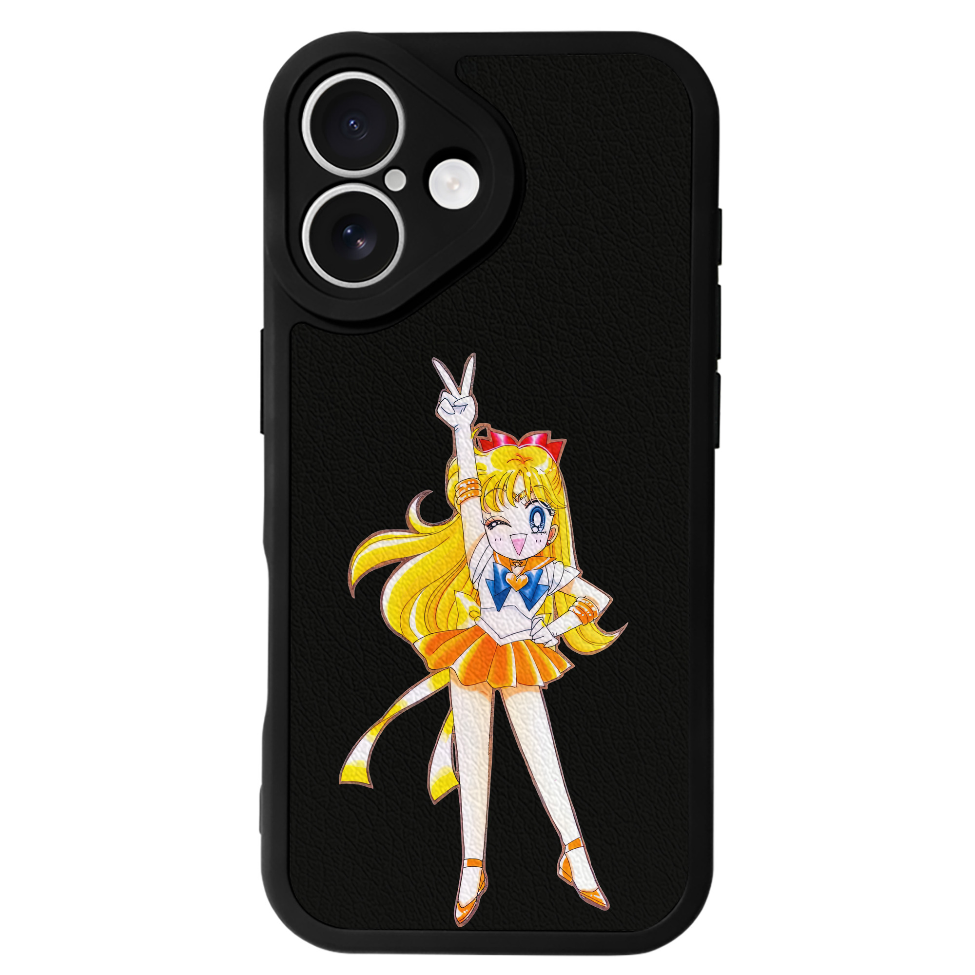 （画像用） 美少女戦士セーラームーン 愛野 美奈子 あいの みなこ Sailor Moon Aino Minako 【iPhone 16シリーズ対応】シリコンスマホケース（レザー調） 材質：シリコン